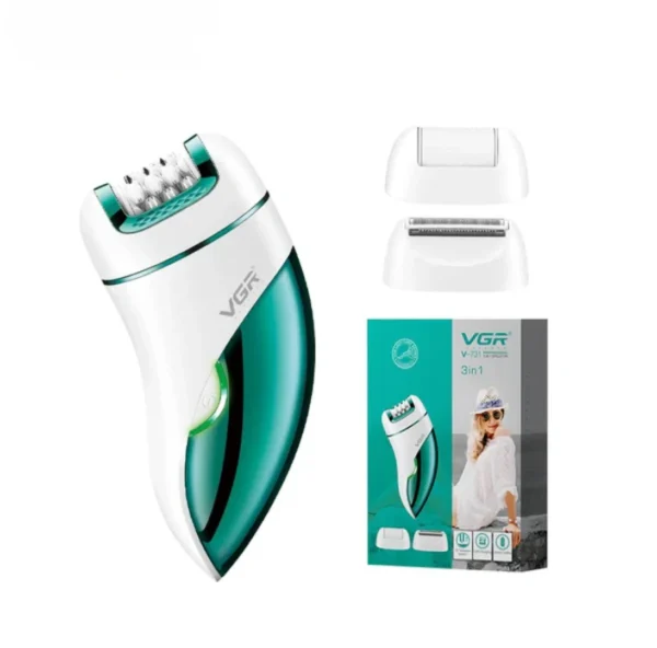 VGR V-731 3-in-1 Professional Electric Epilator - Rechargeable Hair Removal Machine