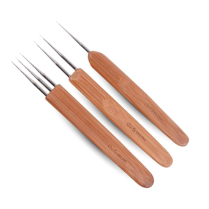 Bamboo Crochet Needle for Dreadlocks & Wig Making – With 1/2/3 Hook Options