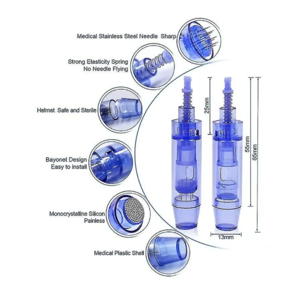 Derma Pen Needle Cartridges – 9, 12, 36 Pin & Nano Tips for Micro-needling