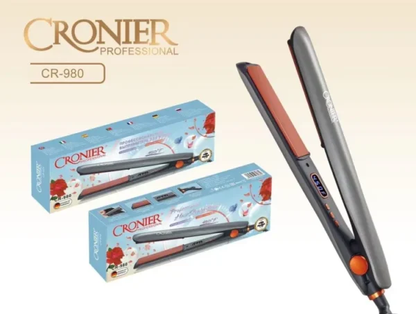 Cronier CR-980 Hair Straightener – Professional Ceramic Flat Iron for Smooth, Frizz-Free Styling