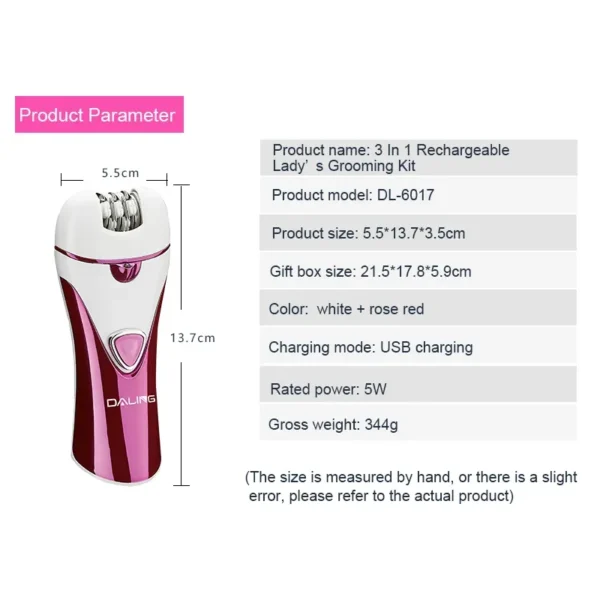 Daling Lady's Hair Remover 3in1 DL-6017