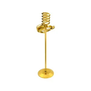 Twisty Style Hair Dryer Stand-Gold-Acrylic Top Holder With Tray