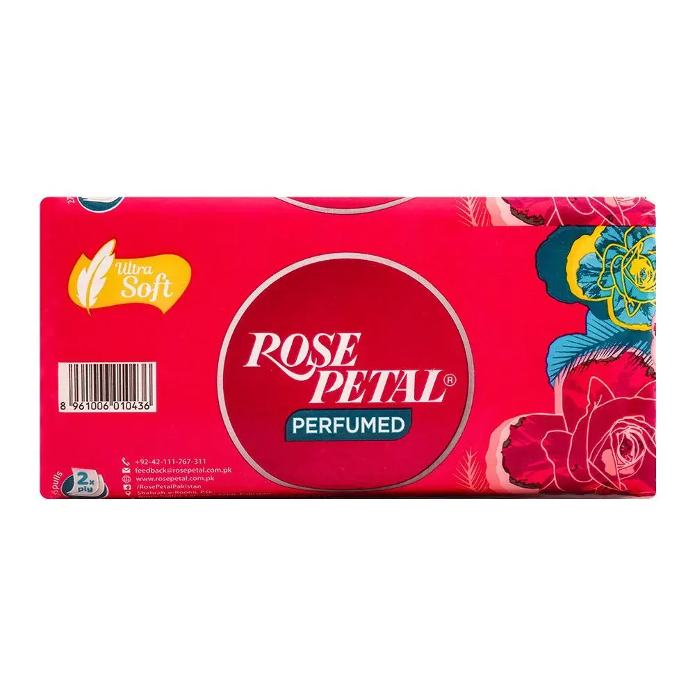 Rose Petal Ultra Soft Perfumed Tissues – 275 Pulls offer a gentle touch with a delicate rose fragrance, perfect for daily use and skincare needs.