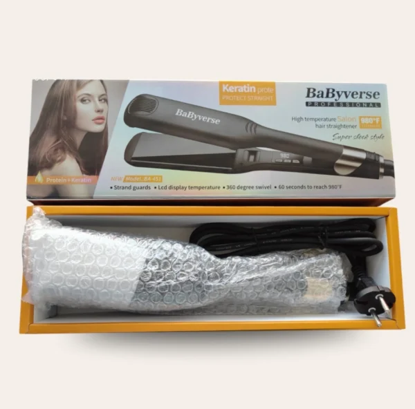 Keratin + Protein Hair Straightener - Babyverse Professional – BA-451