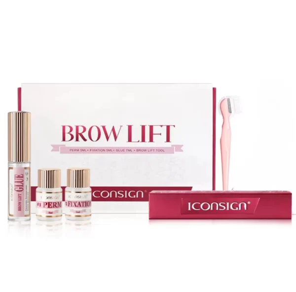 ICONSIGN Brow Lift Kit Upgrade – Includes 5ml Perm & Fixation Solutions, 7ml Adhesive