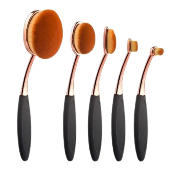 Oval Foundation Brush Set – 5 Pcs