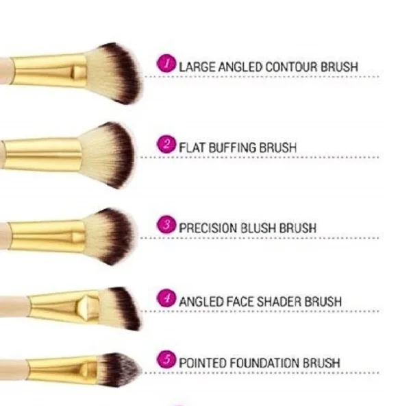 12-Piece Professional Makeup Brush Set with Stylish Storage Bucket