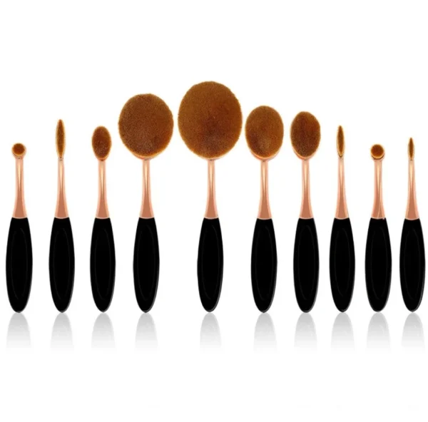 Oval Foundation Brush Set – 5 Pcs