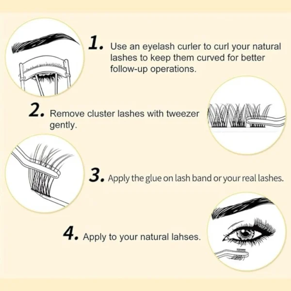 Snow Shirley Individual Hair-by-Hair Eyelashes – 10mm