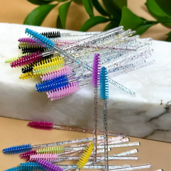 Glitter Mix Eyelash Brushes - Colorful Pack