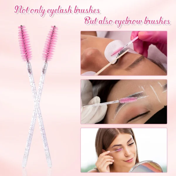 Glitter Mix Eyelash Brushes - Colorful Pack