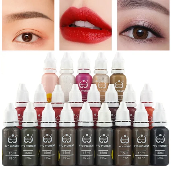 BioTouch 15ml Permanent Makeup Micro Pigments – Professional Tattoo Color Ink