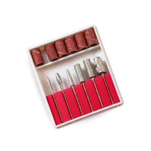 Professional Nail Drill Bits Set – 6pcs 3/32" Bits + 6 Sanding Bands