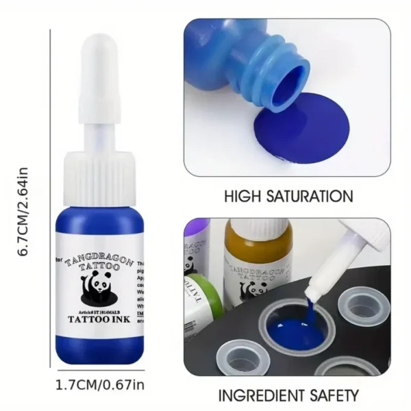 Professional Tattoo Ink Set(6 Pcs) – Long-Lasting Pigments for Body Art