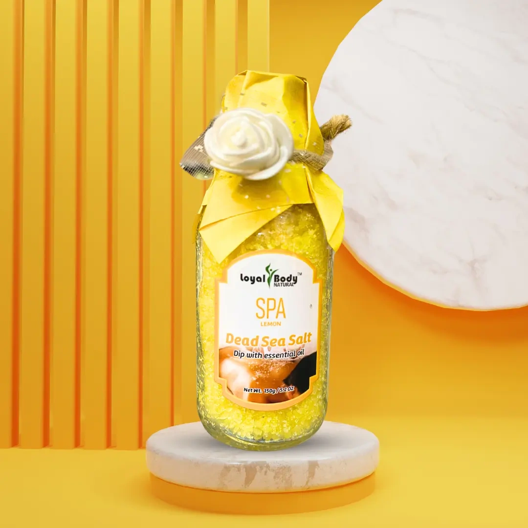 Lemon Dead Sea Salt 150G – Natural Detox & Refreshing Spa Treatment