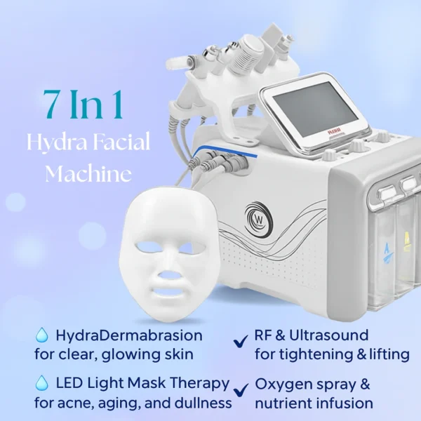 7-in-1 Hydrogen Oxygen HydraFacial Machine – Professional Spa Skin Rejuvenation System