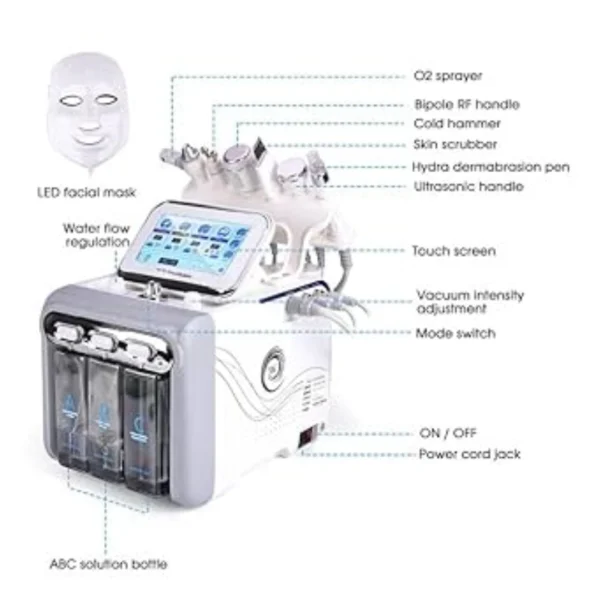 7-in-1 Hydrogen Oxygen HydraFacial Machine – Professional Spa Skin Rejuvenation System