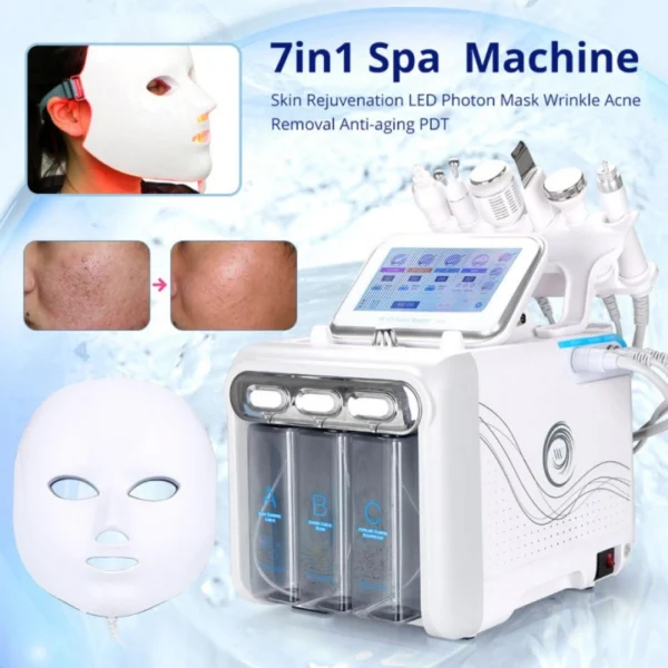 7-in-1 Hydrogen Oxygen HydraFacial Machine – Professional Spa Skin Rejuvenation System