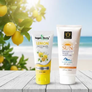 Lemon Face Wash With SPF 60 Sunscreen Combo For Acne-Prone Skin