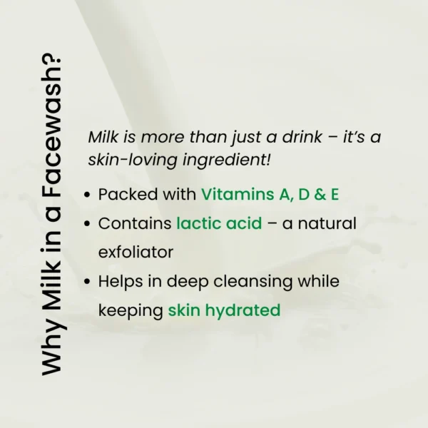 Milk Face Wash For Dull and Dry Skin 100 ML