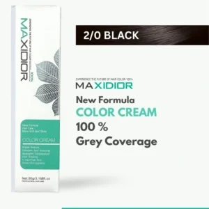 Maxidior Hair Color – Natural Black 2/0 (Ammonia-Free, 90G)