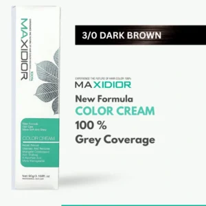 Maxidior Hair Color Dark Brown 3/0 (Ammonia-Free, 90G)
